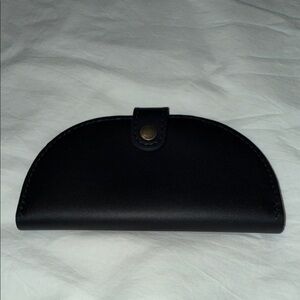 Portland Leather Brand New Unused Black Leather Quesadilla Wallet.